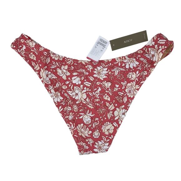 J. Crew Curved Waist Cheeky Bikini Bottom in Tossed Floral Size Medium NWT B - Picture 2 of 3